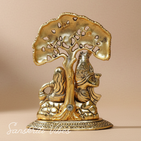 Radha Krishna Under Kadam Tree Metal Statue for Home Decor and Spiritual Gifting - Retail Maharaj