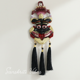 Metal Narsingh Kirtimukha Nazar Battu with Naag Ganesha Suraksha Kawach Mask Aluminium Evil Eye Protection Wall Hanging for Home and Office 10 Inch Multi Color - Retail Maharaj