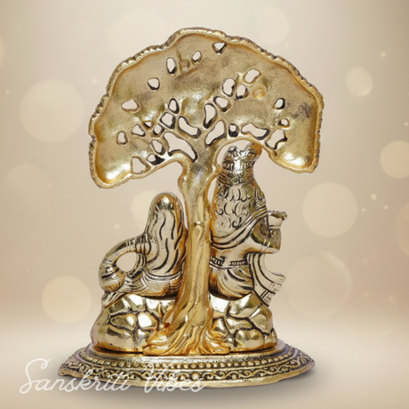 Radha Krishna Under Kadam Tree Metal Statue for Home Decor and Spiritual Gifting - Retail Maharaj