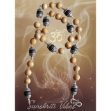 Sterling Silver Caped Original Tulsi Beads Mala – Handcrafted 24-Inch Spiritual Necklace, 92.5% Pure Silver - Retail Maharaj