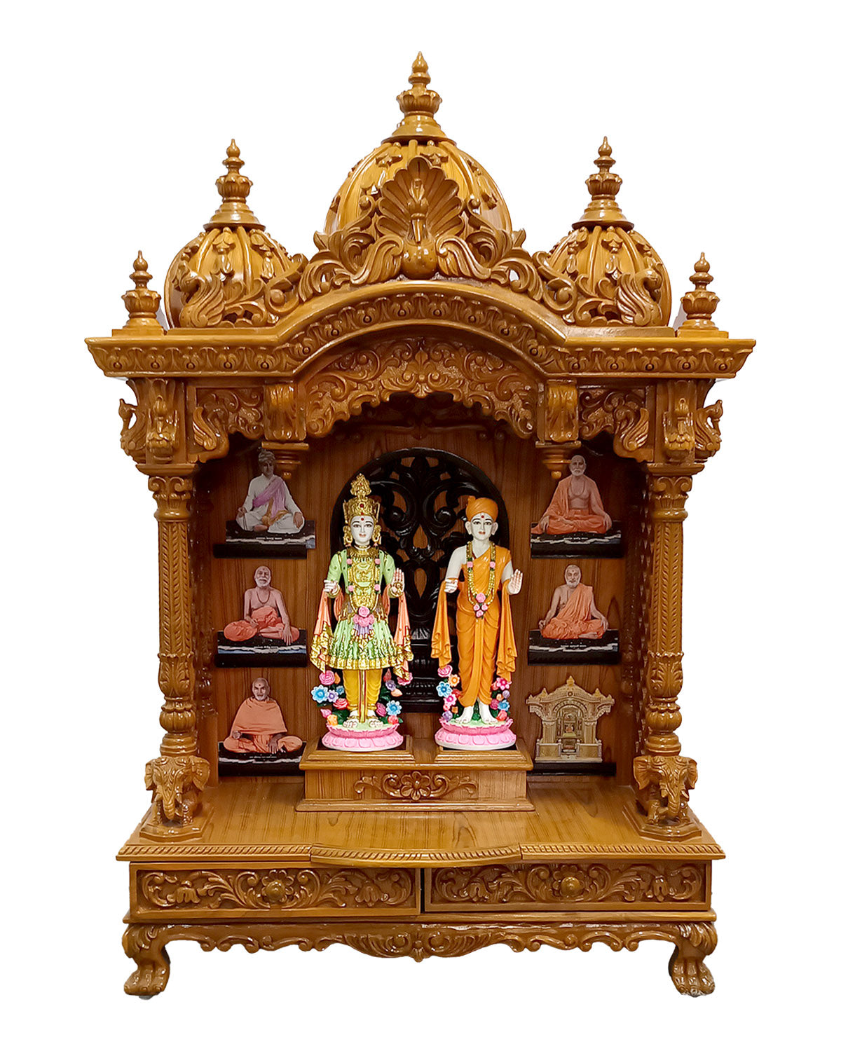 Ghar Mandir - Sag Wood (Natural Colour) - Retail Maharaj