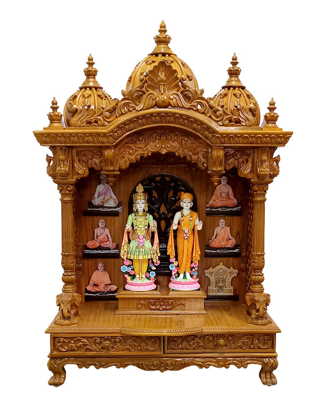 Ghar Mandir - Sag Wood (Natural Colour) - Retail Maharaj