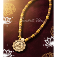 Shri Radha Sun Shaped Tulsi Locket with Radha Kanthi Mala – Sacred Tulsi Beads Mala with Divine Shri Radha Locket - Retail Maharaj