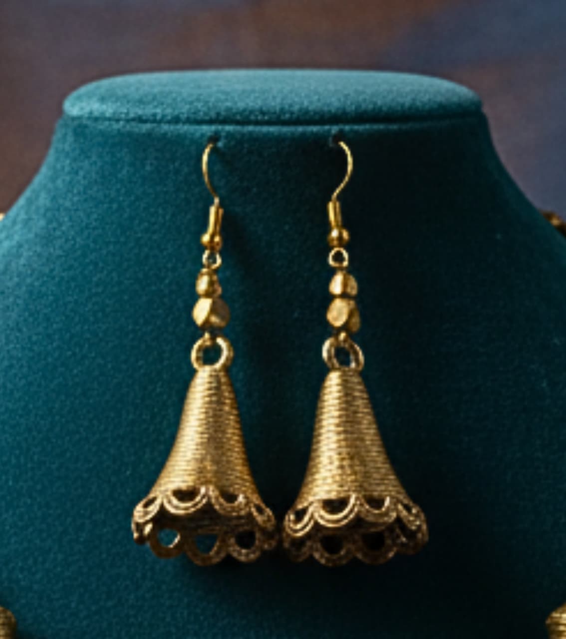 Premium Authentic All-Brass Dokra Jewelry – The Heritage Bells Necklace Set with Earrings | Handmade Tribal Statement Jewelry