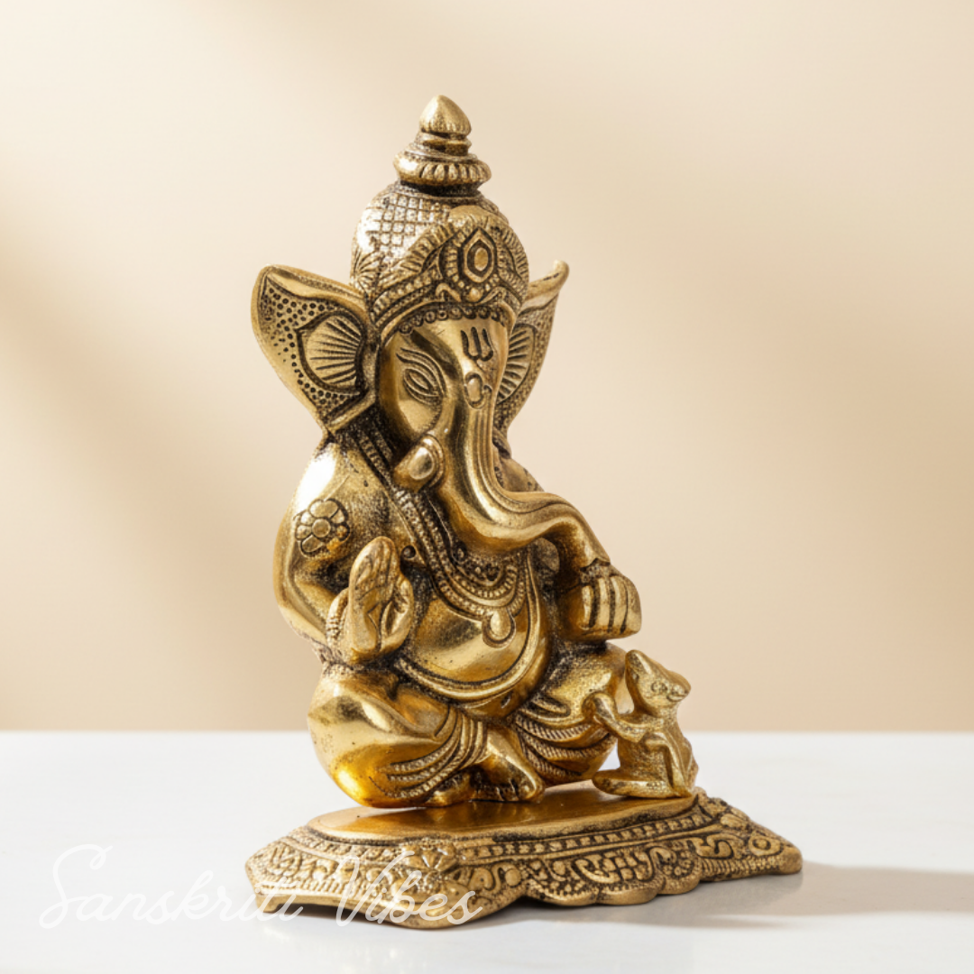 Metal Ganesha Statue Decorative Showpiece for Home Decor and Auspicious Gifting - Retail Maharaj