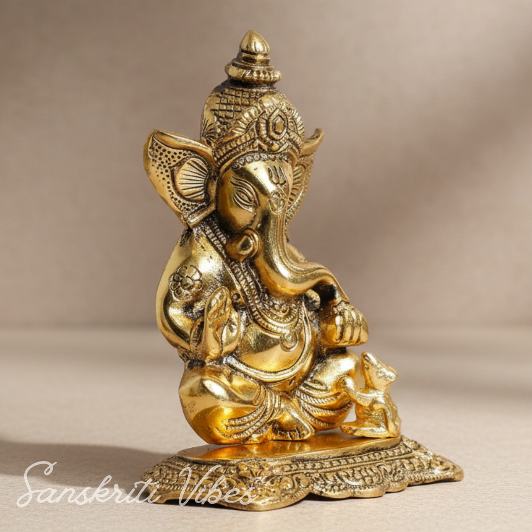 Metal Ganesha Statue Decorative Showpiece for Home Decor and Auspicious Gifting - Retail Maharaj