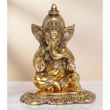 Metal Ganesha Statue Decorative Showpiece for Home Decor and Auspicious Gifting - Retail Maharaj