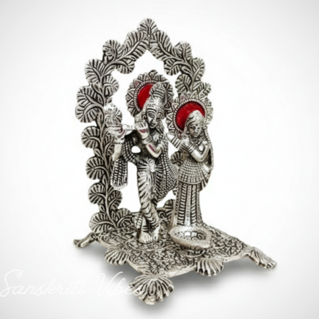 Radha Krishna Statue Special Gift for Wedding and Home Decor Aluminium Showpiece - Retail Maharaj