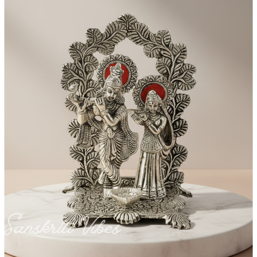 Radha Krishna Statue Special Gift for Wedding and Home Decor Aluminium Showpiece - Retail Maharaj