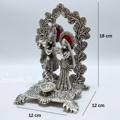 Radha Krishna Statue Special Gift for Wedding and Home Decor Aluminium Showpiece - Retail Maharaj