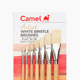 Camel White Bristle Flat Brush Set of 7 Series 56 - Retail Maharaj
