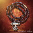 Shyama Kanthi Mridanga Mala with Silver Narasimha Kavacha Pendant – 20 Inch 92.5% Pure Silver Tulsi Beads Spiritual Jewelry - Retail Maharaj