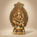 Metal Ganesha Statue Murti for Pooja and Home Decor Decorative Ganesh Idol for Auspicious Gifting - Retail Maharaj