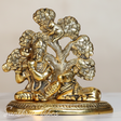 Metal Lord Krishna Playing Flute Sitting Under Tree with Cow Decorative Showpiece 13 cm - Retail Maharaj