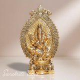 Metal Ganesha Statue Murti for Pooja and Home Decor Decorative Ganesh Idol for Auspicious Gifting - Retail Maharaj