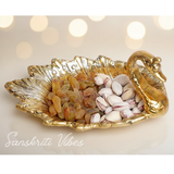 Aluminum Duck Shape Golden Finish Decorative Dry Fruit Tray Bowl for Table and Home Decoration - Retail Maharaj