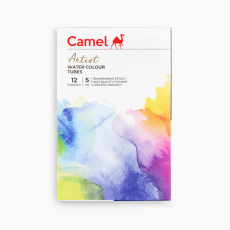 Camel Artist Water Colours Assorted pack of tubes, 12 shades in 5 ml - Retail Maharaj