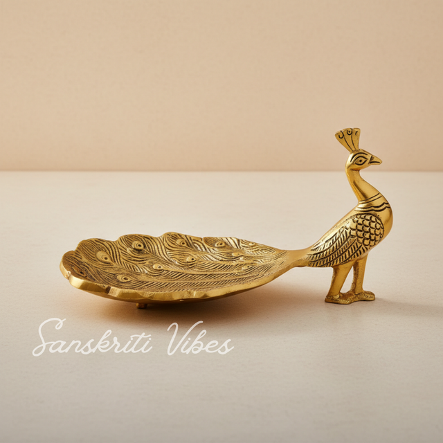 Hand Crafted Metal Duck Wing Shape Tray Golden Finish Dry Fruit Serving Tray for Home Centre Table (Pack of 1) - Retail Maharaj