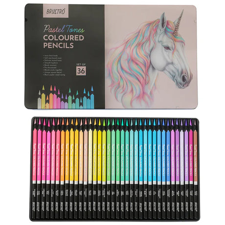 Brustro Artists Pastel Colour Pencil Set with Soft Shades for Drawing Blending and Illustration - Retail Maharaj