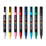 Posca 3M Bullet Shaped Paint Marker Pen Set – 8 Shades, 0.9-1.3mm, Reversible & Washable Tips - Retail Maharaj