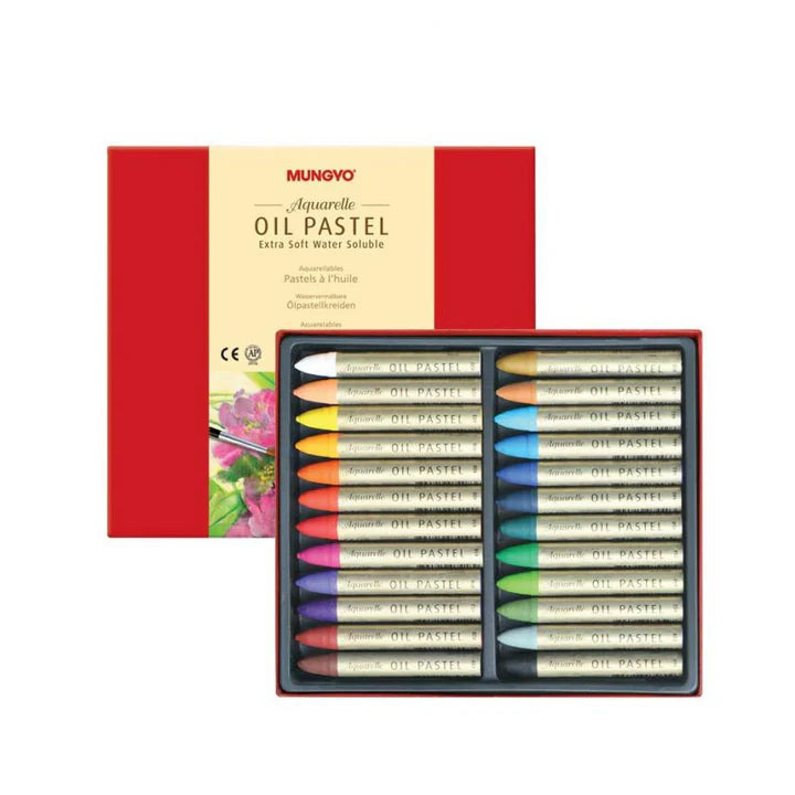 Mungyo Water Soluble Oil Pastel Set of 24 Aquarelle Extra Soft Pastels - Retail Maharaj