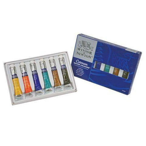 Winsor & Newton Cotman Water Colour – Set of 6 Tubes x 8 ML - Retail Maharaj