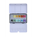 Brustro Metallic Watercolour Set of 12 Half Pans - Retail Maharaj