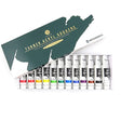 Turner Acrylic Gouache Colour Paint Set 12 Tubes 11ml Each - Retail Maharaj