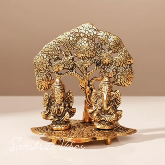 Laxmi Ganesha Metal Statue/Murti For Diwali Pooja & Home Decor - Retail Maharaj