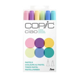 Copic Ciao Pastel Markers Set 6 Pieces for Artists - Retail Maharaj