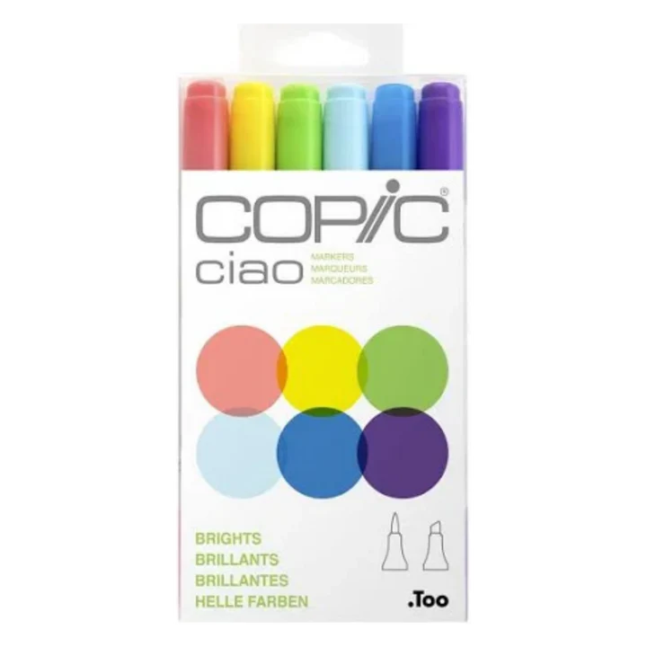 Copic Ciao Bright Markers Set 6 Pieces for Artists - Retail Maharaj