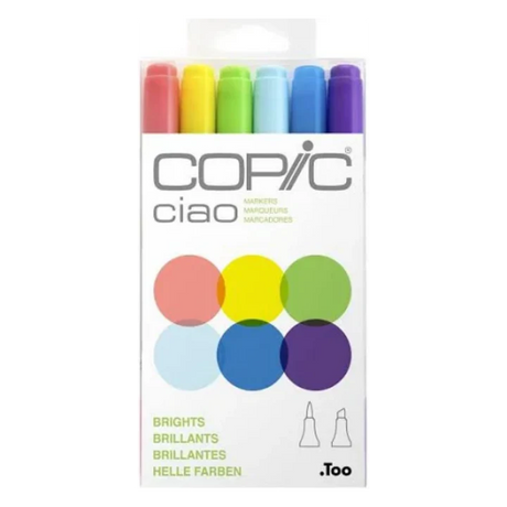 Copic Ciao Bright Markers Set 6 Pieces for Artists - Retail Maharaj