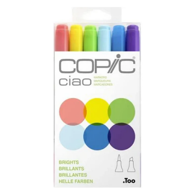 Copic Ciao Bright Markers Set 6 Pieces for Artists - Retail Maharaj