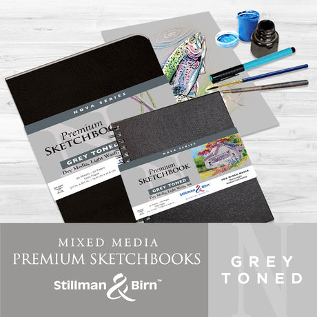 Stillman Birn Grey Nova Series Medium Grain Sketchbook Open Stock - Retail Maharaj