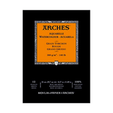 Arches Aquarelle Watercolour Rough Grain Paper Pad Open Stock 12 Sheets - Retail Maharaj