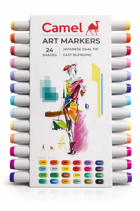 Camel Art Markers Pack of 24 Shades - Retail Maharaj