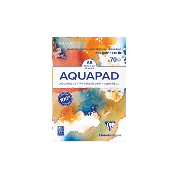 Clairefontaine Goldline Aquapad Cold Pressed Watercolour Block 300 GSM Artist Paper - Retail Maharaj