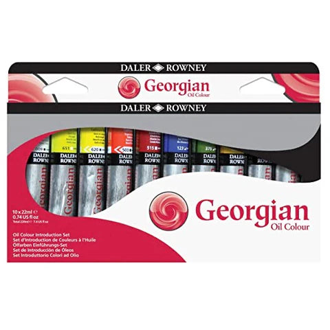 Georgian Oil Intro Set 10 x 22ml Tubes for Artists - Retail Maharaj
