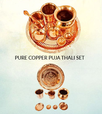 Divya Tamra Shuddh Puja Thali Set - Retail Maharaj