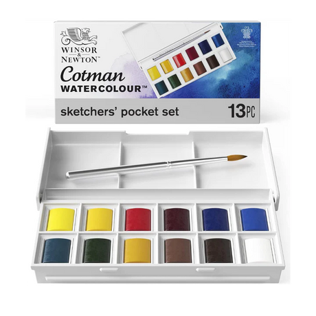 Winsor & Newton Cotman Water Colour Sketcher's Pocket Box - Retail Maharaj