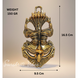 Metal Feng Shui Vastu Nazar Battu Wall Hanging with Naag Ganesha Suraksha Kawach Mask for Evil Eye Protection (Glossy Finish, Metal, Made in India)