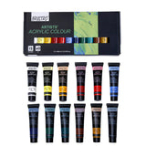 BRUSTRO Artists Acrylic Colour Paint Set of 12 Tubes 40ml Each - Retail Maharaj