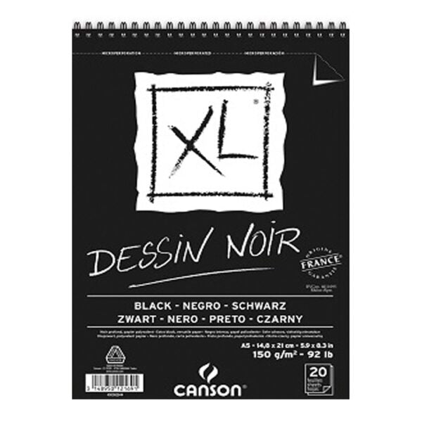 Canson XL Black Sketchbook Spiral Bound Acid Free Drawing Pad - Retail Maharaj