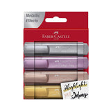 Faber Castell Metallic Glitter Highlighter Pens Set of 4 - Retail Maharaj