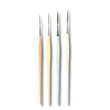 Retail Maharaj Long Rigger Liner Brush Set of 4 Candy - Retail Maharaj