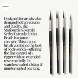 Stationerie Extended Needle Point Liner Brush Set of 4 - Retail Maharaj