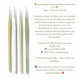 Retail Maharaj Dinky Liner Brush Set of 4 Kolinsky Synthetic - Retail Maharaj
