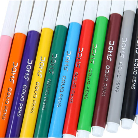 DOMS Aqua Water Colour Pen Sketch Pens – 12 Shades - Retail Maharaj