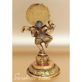 Ganesha Metal Statue Murti for Pooja Decorative Ganesh Idol for Home Mandir and Auspicious Gifting - Retail Maharaj