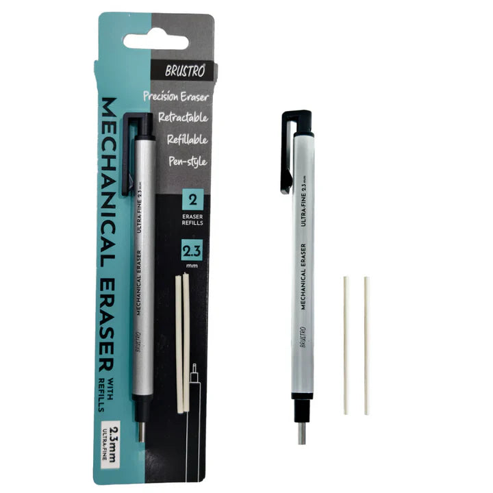 Brustro Mechanical Precision Retractable Eraser 2.3mm Ultra Fine Tip - Retail Maharaj
